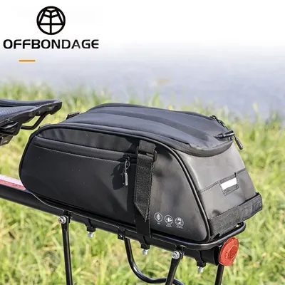 OFFBONDAGE Saddlebag Multifunctional Rack Bag Top Tube Bag Reflective Waterproof Handheld Large