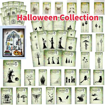 Stamp Scrapbook 2024 Halloween Clear Stamps Collection for DIY Making Gift Card Scrapbooking Craft
