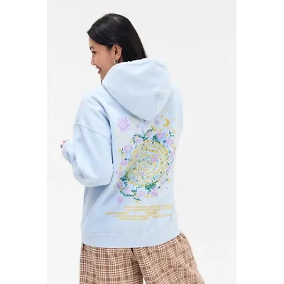 UO Celestial Hoodie - Light Blue S/M at Urban Outfitters