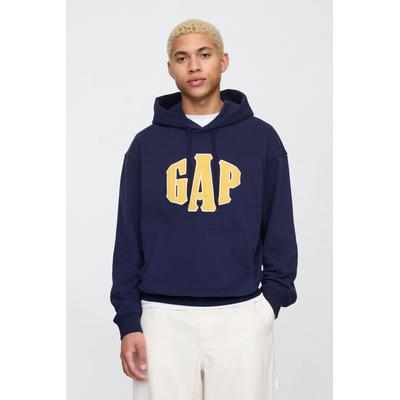 Gap Mens Navy Blue Vintage Soft Oversized Logo Hoodie - Navy Blue