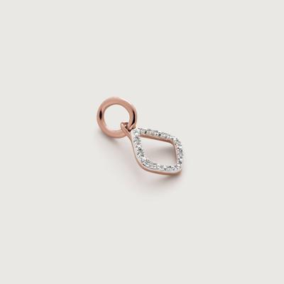 Rose Gold Riva Mini Kite Diamond Pendant Charm Diamond