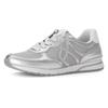 Keilsneaker GABOR "FLORENZ", Damen, Gr. 40, bunt (silberfarben, weiß), Kalbsleder, Textil, metallic, casual, Schuhe, Freiezeitschuh, Halbschuh, Schnürschuh in Komfortweite G (=weit)