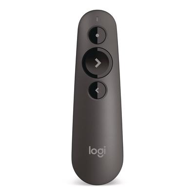 Logitech R500 Laser Presentation Remote, Class 1, Projects 65 ft, Gray (LOG24342681)