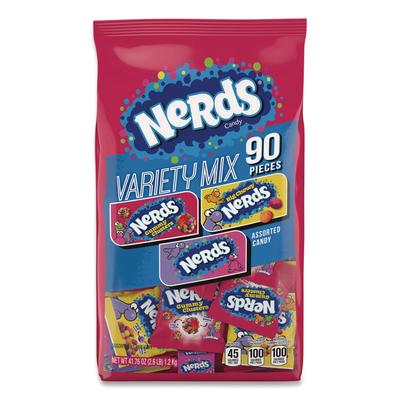NERDS Variety Mix, 90 Pieces, Assorted Flavors, 2.6 lb Bag (NRDFER08189)