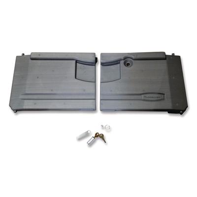 Rubbermaid Commercial Utility Cart Replacement Parts, Door Kit with Lock, For Rubbermaid FG4094, FG4095, FG9T34, FG9T41, Structural Foam, Gray (SGSFG4