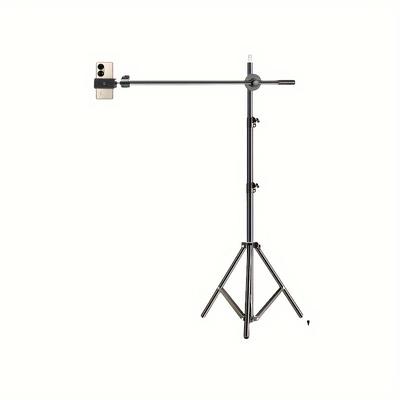 TEMU Versatile Live Streaming Tripod Stand With Fill Light - Ideal For Food & Product Photography, Video Recording