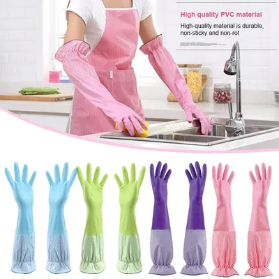Household Gloves Latex Free Cleaning Gloves Reusable Kitchen Natural Rubber Living Wash Gloves For Cleaning Washing Working