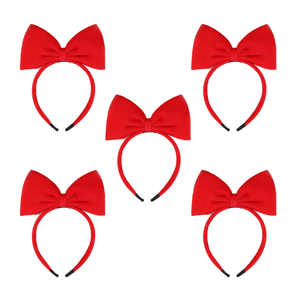 5 teile/los Halloween rote Bogen Maus Ohren Horn Stirnband für Kind Erwachsenen Festival Party Kristall Krone Haarband Frauen Mädchen Haar Kopf bedeckung Image