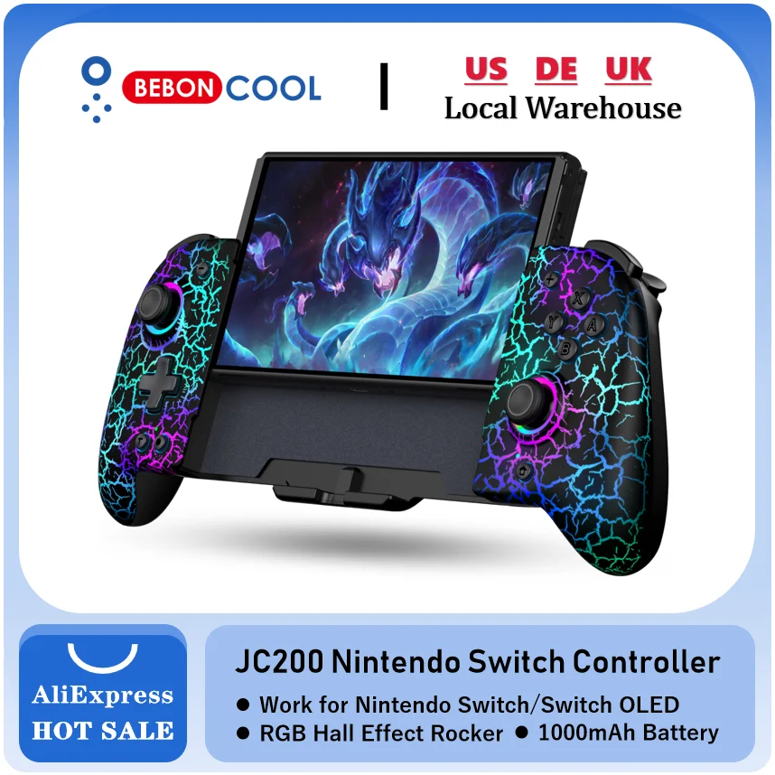BEBONCOOL JC200 Switch Controller für Nintendo Switch/Switch OLED Joystick Gamepad Integrierter 6-Achsen-Gyro-Design-Handgriff Image