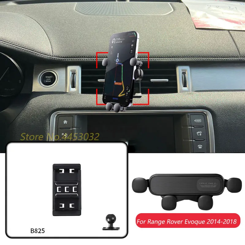 Für Land Rover Range Rover Evoque 2014-2018 Auto Handy Halter GPS Schwerkraft Navigation Halterung Horizontally Zubehör Image