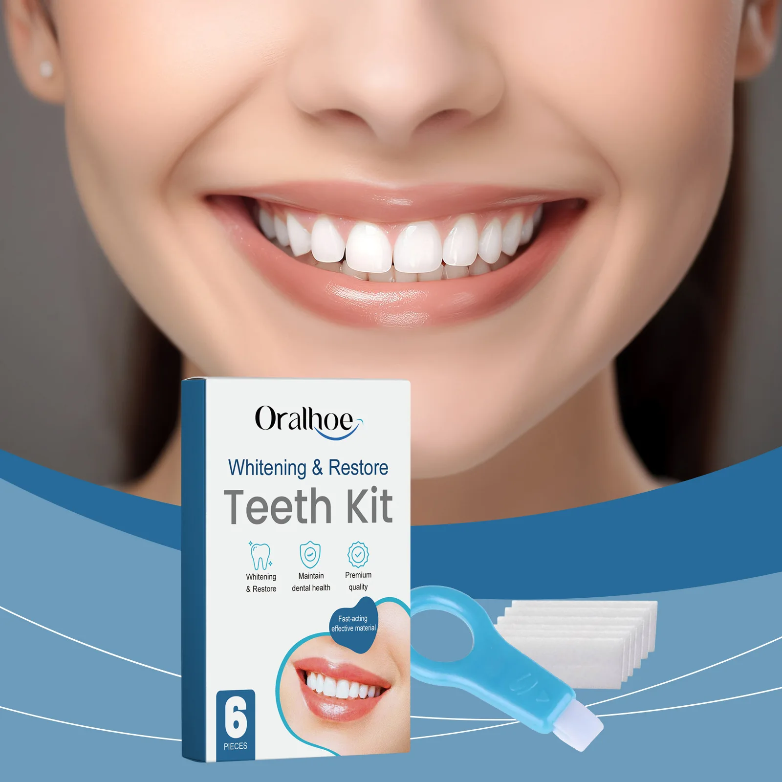 Bleaching Zahn Reiniger Nano Schwamm Kopf Wischen Zahn Reinigung Streifen Mundpflege Zahnstein Flecken Entferner Zähne Reiniger Dental Werkzeuge Image