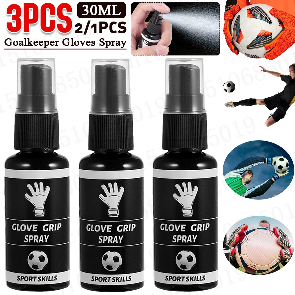 3-1 Stück Torwart handschuhe Kleber 30ml Anti-Rutsch-Torwart Handschuh Griff Spray klebriges Spray verbessern klebrig für Outdoor-Sportarten Image