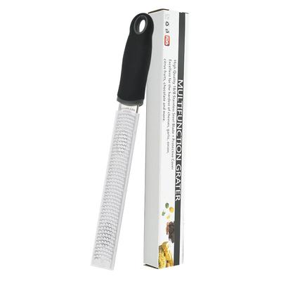 Schwarzer Microplane-Zester für Zitrusfrüchte, Parmesan, Ingwer, Schokolade und Muskatnuss mit