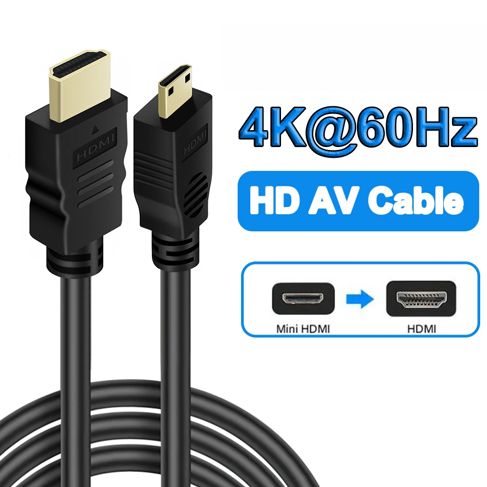 Cavo Mini HDMI 4K 60Hz Cavo da HDMI a Mini HDMI 2.0 per fotocamera Tablet Monitor portatile HDTV Mini HDMI maschio a HDMI maschio