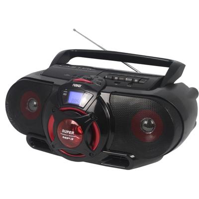 Naxa Npb-273 Radio/cd Player/cassette Recorder Boombox - 1 X Disc - 20 W Integrated Stereo Speaker - Black - Cd-Da, Mp3 - Sd, Sdhc - Usb