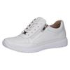 Sneaker CAPRICE, Damen, Gr. 40, weiß, Nappaleder, sportlich, Schuhe, Freizeitschuh, Schnürschuh, Halbschuh in bequemer Weite