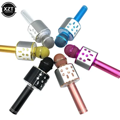 WS858 Portable Bluetooth Wireless Karaoke Microphone Professional Speaker Home KTV Handheld