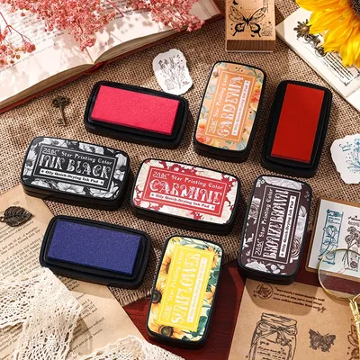 Colorfull Multicolor Ink Pad Planner Stamps Art Scrapbook Student Supplies Self Ink Stamp Inkpad