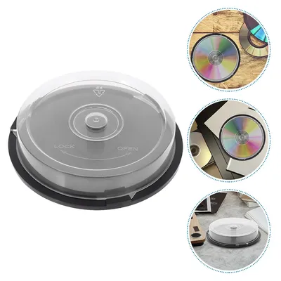 2 Pcs CD Storage Case Dvd for Car Bin Plastic Holder Container Travel Organizer