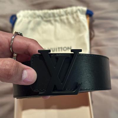 Louis Vuitton Accessories | Louis Vuitton Black Men's Belt - Never Worn Out | Color: Black | Size: 100/40