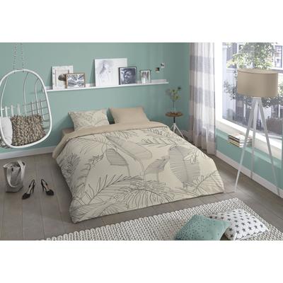 Wendebettwäsche GOOD MORNING "Sym", beige (sand, natur, ecru), B/L: 200cm x 200cm, 2 St., Renforcé, B/L: 80cm x 80cm & 80cm x 80cm, Renforcu00e9, Obermaterial: 100% Baumwolle, Bettwäsche, Baumwolle, 135x200, 2 Teilig, Reißverschluss, Wendeoptik,... Image