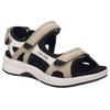 Sandale JOSEF SEIBEL "Estelle 02", Damen, Gr. 40, bunt (beige, multi), Leder, Textil, sportlich, Schuhe, Trekkingsandale, Outdoorschuh mit verstellbaren Klettverschlüssen