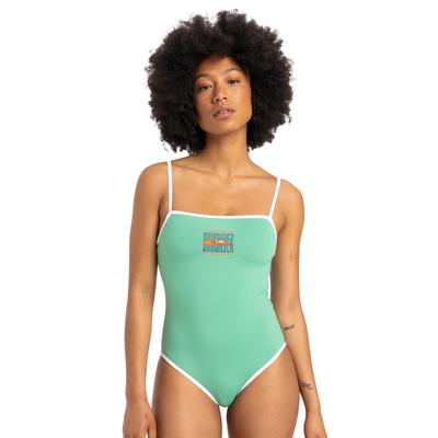 Badeanzug QUIKSILVER "Veniza", Damen, Gr. L, grün (grün spruce), 87% Nylon, 13% Elasthan, Badeanzüge Image