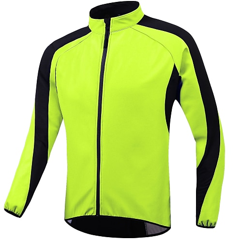 Herren Damen Fahrradjacke Patchwork Langarm Fahhrad Jacke Windjacke Oberteil mit 3 Gesäßtaschen Mountainbike MTB Straßenradsport Thermowarm Fleece-Futter Winddicht Schnelltrocknend Sport Blau Grün Image