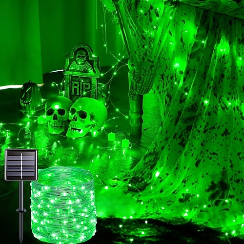 solar kupferdraht licht park rasen party außenbeleuchtung weihnachten string zimmer layout dekorative string licht Image