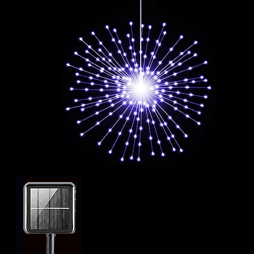1 Stück Solar-Feuerwerk für den Außenbereich, LED-Starburst-Weihnachtskugel-Gartendekoration Image