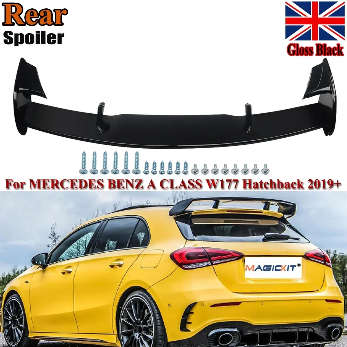 MagicKit für Mercedes W177 A180 A200 A250 A45 Hecklippe Kofferraumspoiler glänzend lackiert 2018+ Image