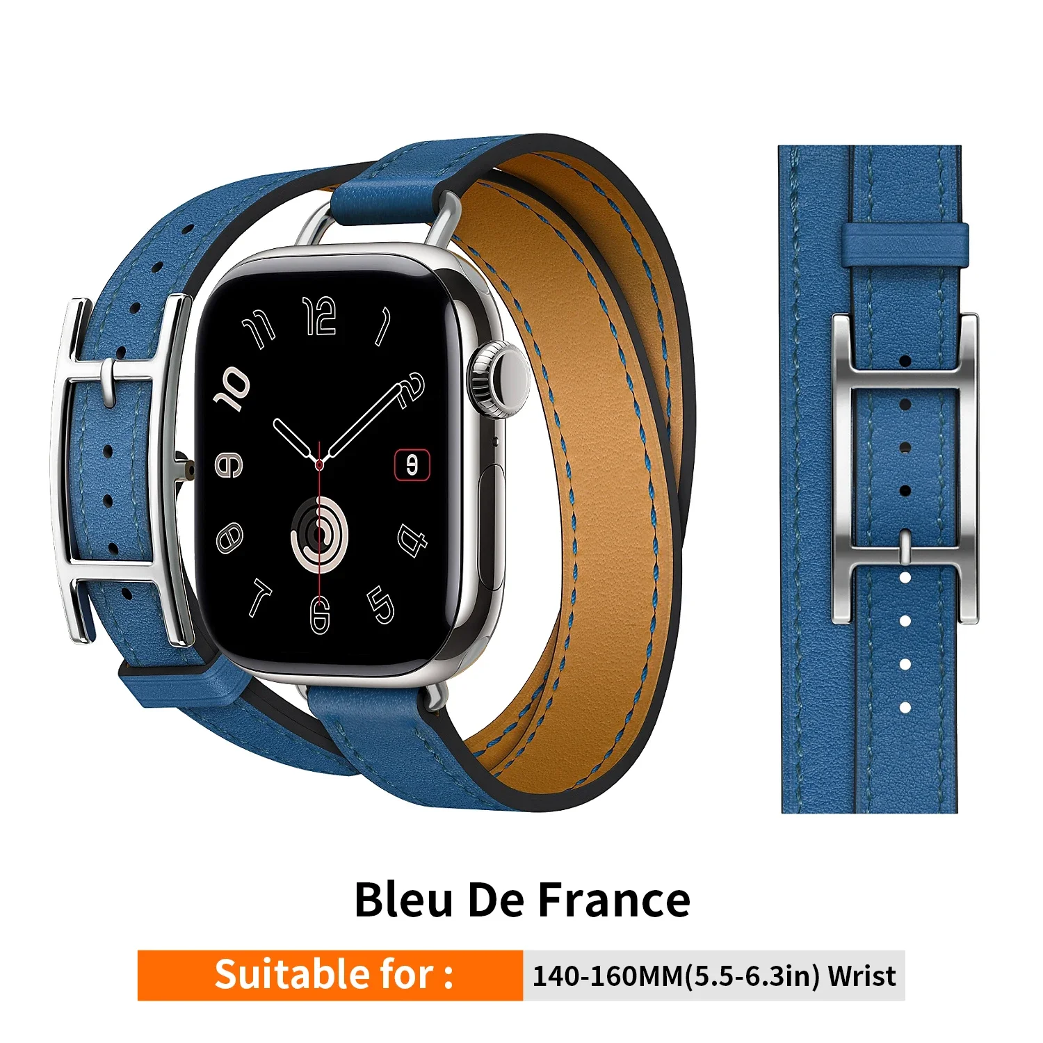 Kebitt 2025 Hapi Attelage Doppel-Tour-Armband für Apple Watch Band Serie 11 10 9 8 7 Iwatch Ultra 1 2 3, H-Schnallengürtel 42 mm 46 mm. Image
