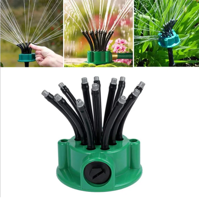 Gartens prinkler 360 Grad automatische Mehrkopf-Bewässerungs sprinkler Garten bewässerungs werkzeug Blumen sprinkler düse Image