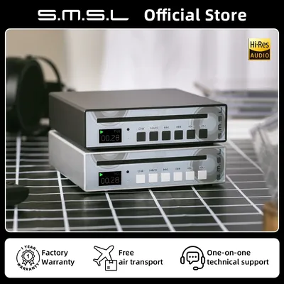 SMSL PL100 Hifi CD Player MQA RCA Optical CS43131 Headphone With Remote Control