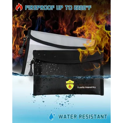 Fireproof Document Bag (2200℉) - Waterproof, Small 5