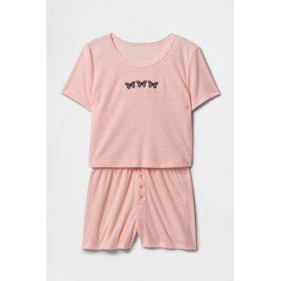 Gap Girls Pink Buterfly Pointelle Short Pyjamas (6-13yrs) - Pink Buterfly