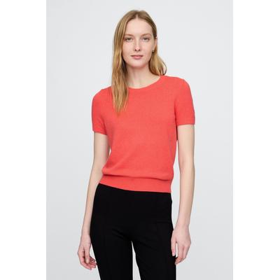 Gap Womens Red CashSoft Short Sleeve Crew Neck Baby Tee - Red