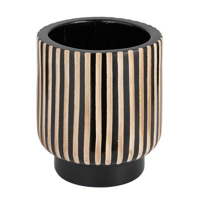 Hand-Carved Wood Planter