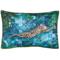 Paoletti Majorelle Leopard Moroccan Piped Outdoor Cushion - Blue - Size 40 cm x 60 cm | Paoletti Sale | Discount Designer Brands