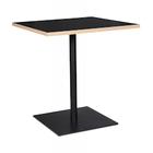 Esstisch Quadratisch 80x80 cm aus Holz mit Metallfuß | Küchentisch Fusion Square mit Mittelbein | Modern | Stabil Schwarz 75,5 cm Höhe | Kadima Design
