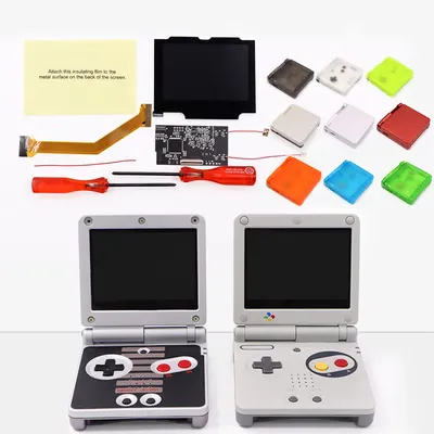 3,19-Zoll-LG-Bildschirm 2-in-1 GBA SP IPS V2 LCD-Display mit Hintergrundbeleuchtung, Touch-Sensor, Image