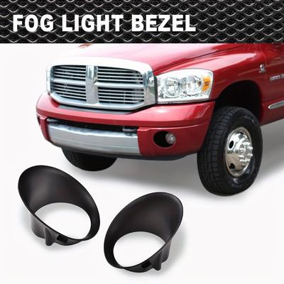 TEMU Front Bumper Fog Light Bezel, For 1500 2002-2008/2003-2009 For 3500 Driver & Passenger Side Fog Lamp Accessories