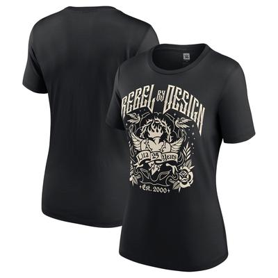 Schwarzes „Lita 25 Years“-Logo-T-Shirt für Damen Image