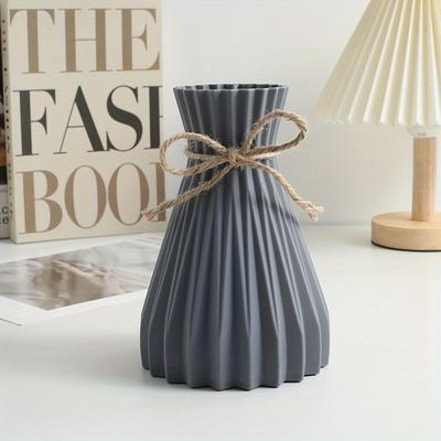 TEMU 1pc, Vases, Unbreakable Water Ripple Design, Modern Decorative Flower Vases For Home Decor, Living Room, Arrangements, Elegant