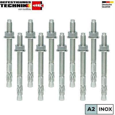 Schwerlastanker A2 Edelstahl M12 x 140mm Bolzenanker Stahlanker - 10 Stk. Image