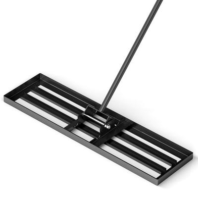 Costway 36 x 10 Inch Lawn Leveling Rake with Ergonomic Handle-Black
