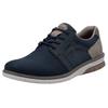Slip-On Sneaker RIEKER, Herren, Gr. 47, grau (dunkelblau, grau), Lederimitat, Textil, kontrastfarbene Details, sportlich, Schuhe, Schlupfschuh, Halbschuh, Sneaker mit Gummizug für leichten Einstieg