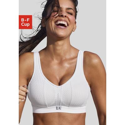 Sport-BH LASCANA ACTIVE, Damen, Gr. 75, Cup C, weiß, Netz, Obermaterial: 74% Polyamid, 14% Elasthan, 12% Polyester (COOL