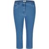 7/8-Hose KJBRAND "Betty", Damen, Gr. 54, N-Gr, blau (denim bleached), Denim/Jeans, Obermaterial: 71% Baumwolle, 25% Polyester, 4% Elasthan, unifarben, casual, regular fit 7/8-Länge, Hosen, in großen Größen