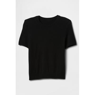 Gap Womens Black CashSoft Short Sleeve Crew Neck Baby Tee - Black